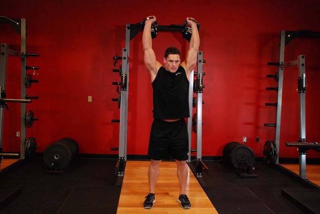 Press militar con dos kettlebells: Final