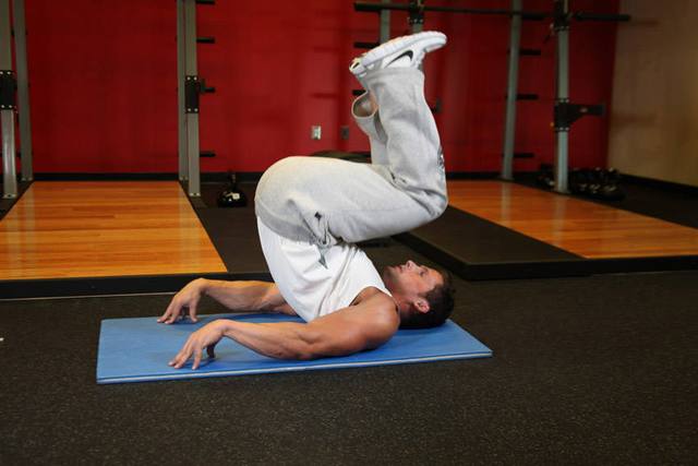 Reverse crunch: Finish